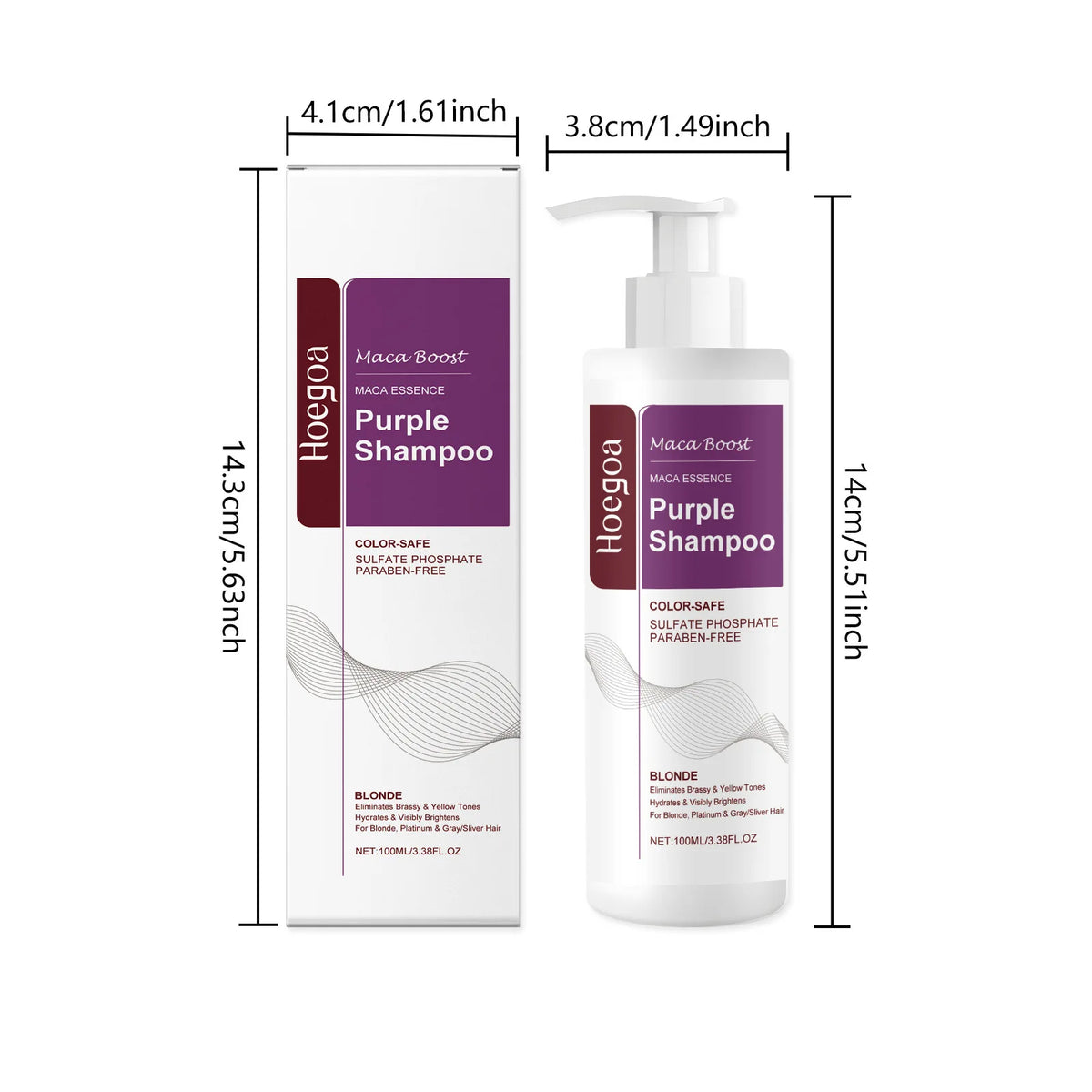 Purple Hair Mask and Shampoo Set for Color Protection and Repair