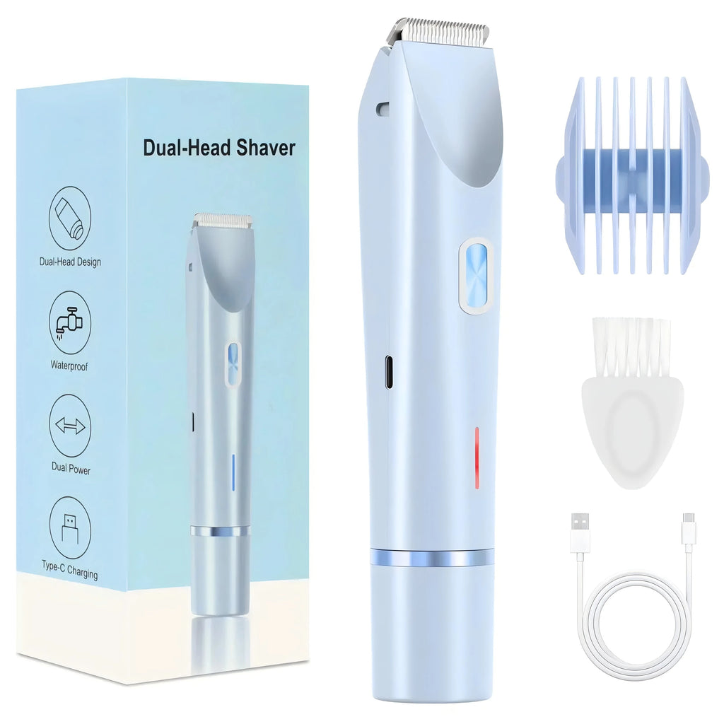 2-in-1 Waterproof Electric Hair Shaver for Body and Face