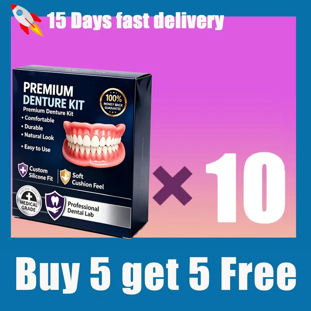 Temporary Silicone Cosmetic Denture Kit for Natural Smile