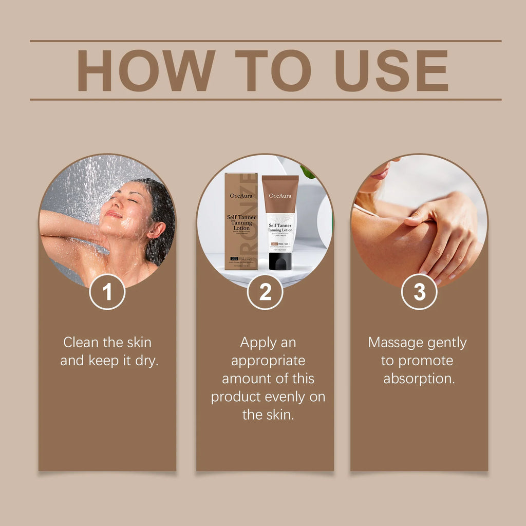 Gradual Sunless Self-Tanning Lotion for Natural Bronze Glow