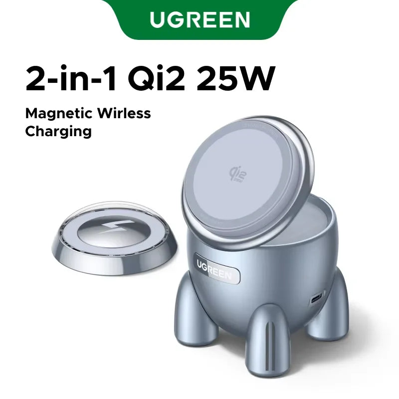 2-in-1 Qi2 Magnetic Wireless Charger for Phones and Earbuds - 18