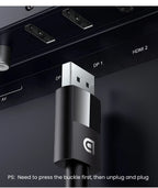 8K DisplayPort 1.4 Cable 32.4Gbps for Gaming Monitors and PCs