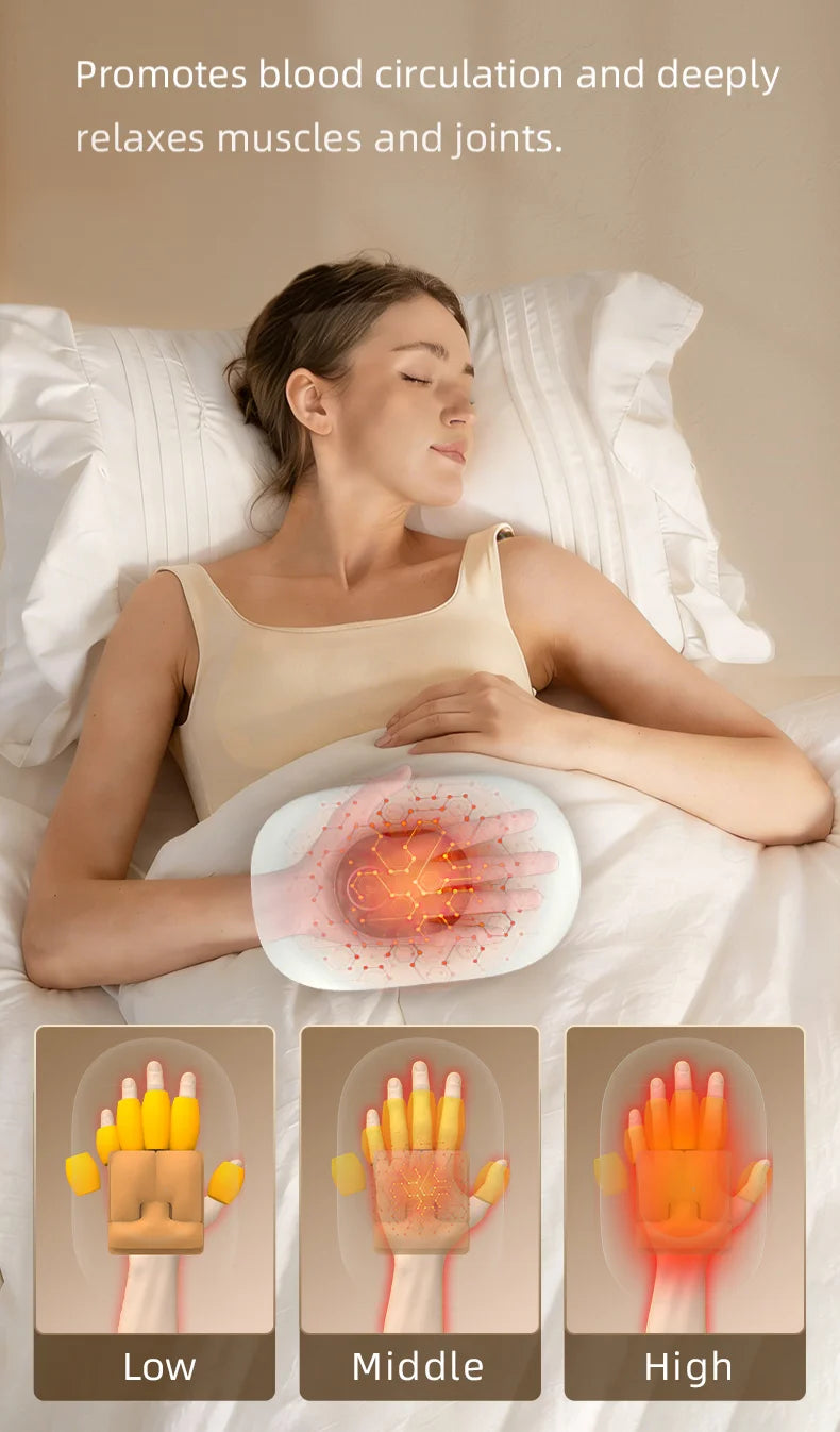 Cordless Hand and Finger Massager with Kneading and Air Compression - 12
