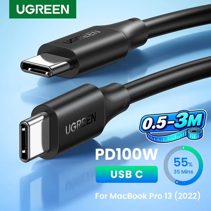 100W USB-C to USB-C Fast Charging and Data Sync Cable - 1