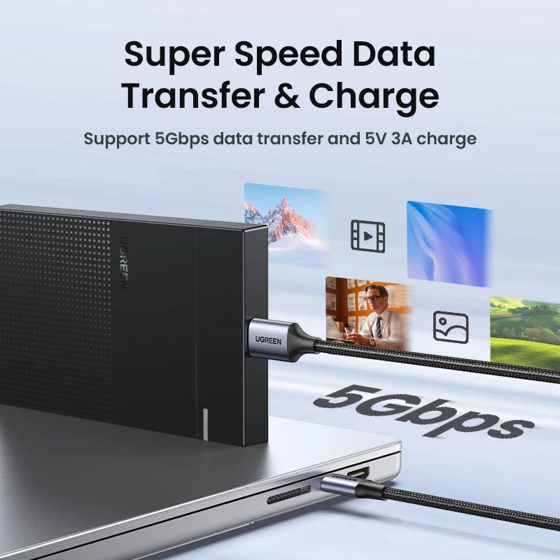 USB C to Micro-B 3.0 Data and Charging Cable