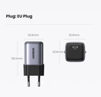 30W GaN USB-C Fast Wall Charger for Smartphones and Tablets