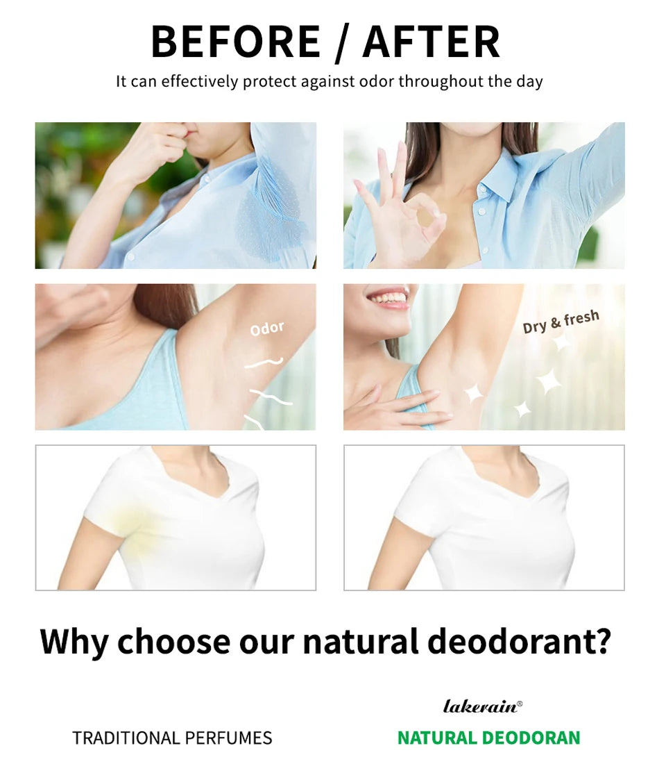 Long-Lasting Natural Solid Deodorant Stick for Men and Women - 12