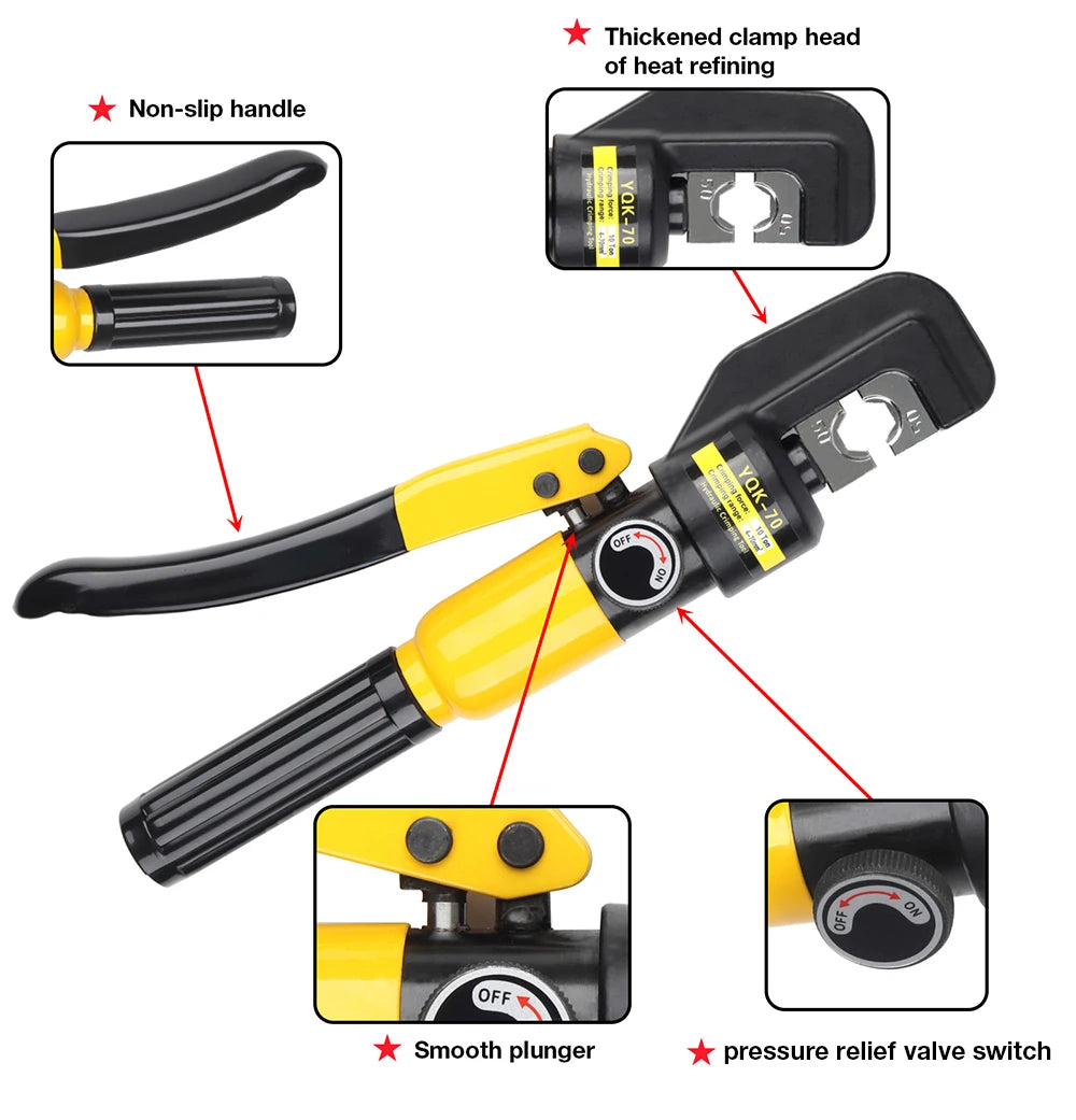 10T Hydraulic Cable Crimping Tool 4-70mm² - 9