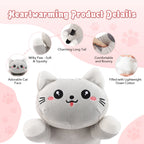 USB Heated Cat Plush Pillow for Pain Relief