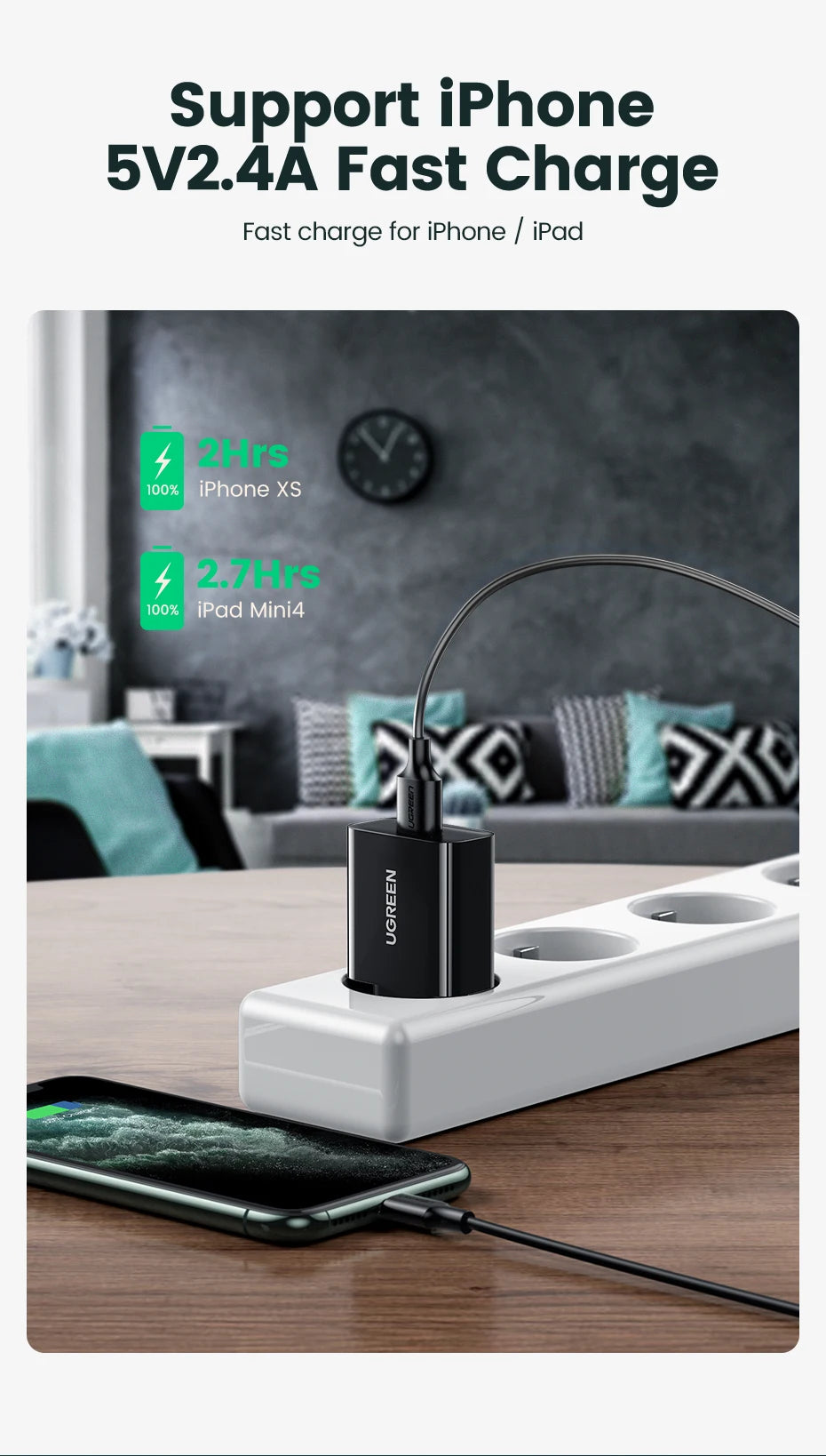 18W Quick Charge 3.0 USB Fast Wall Charger