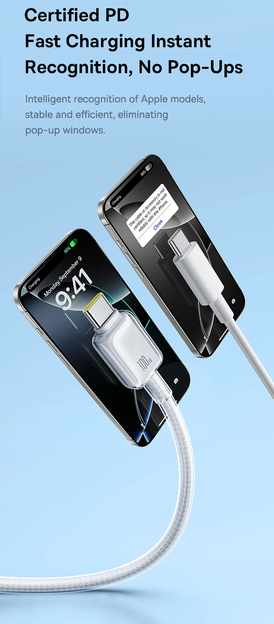 100W USB-C Fast Charging and Data Cable - 16