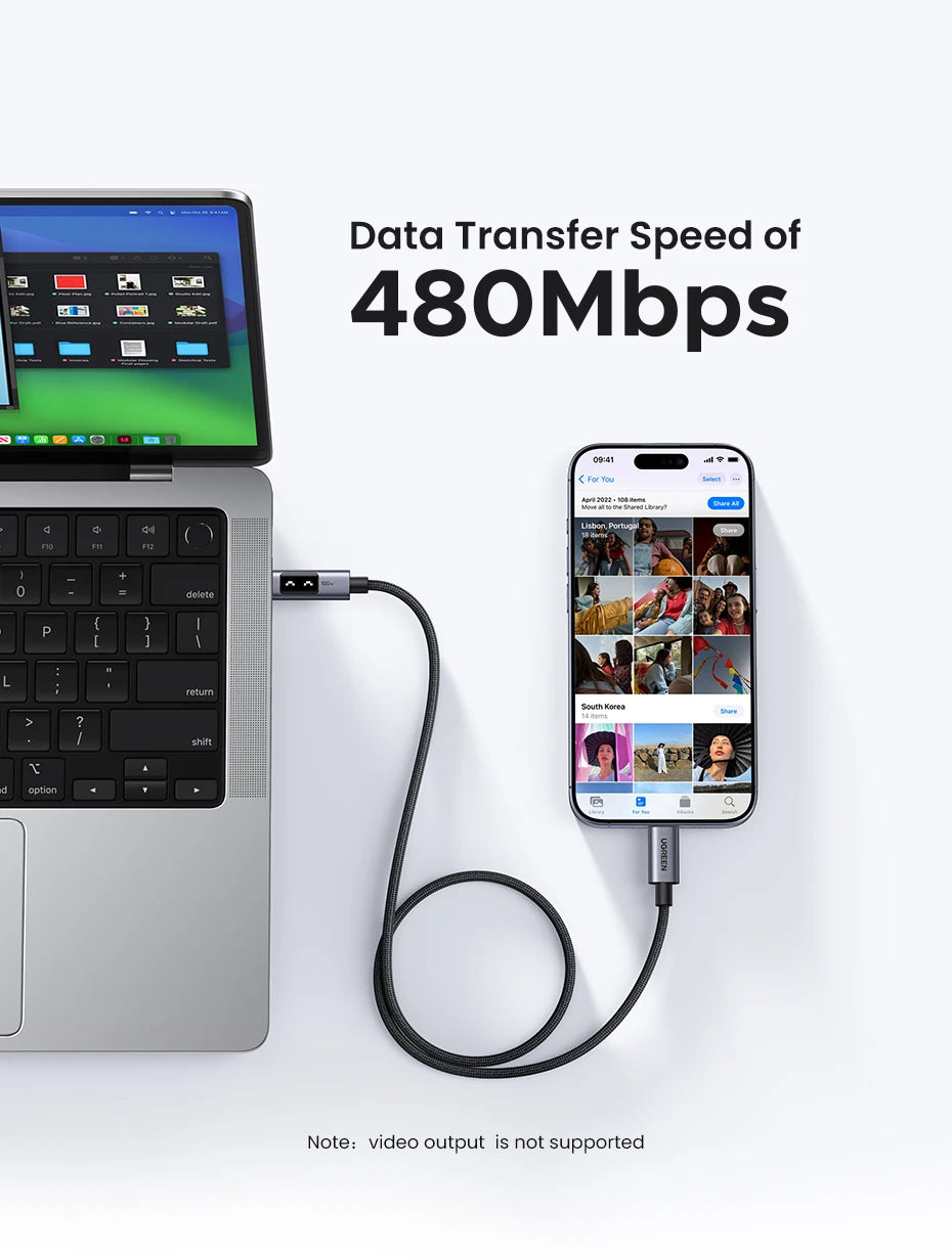 100W USB-C Fast Charging Cable with LED Emoji Display - 12