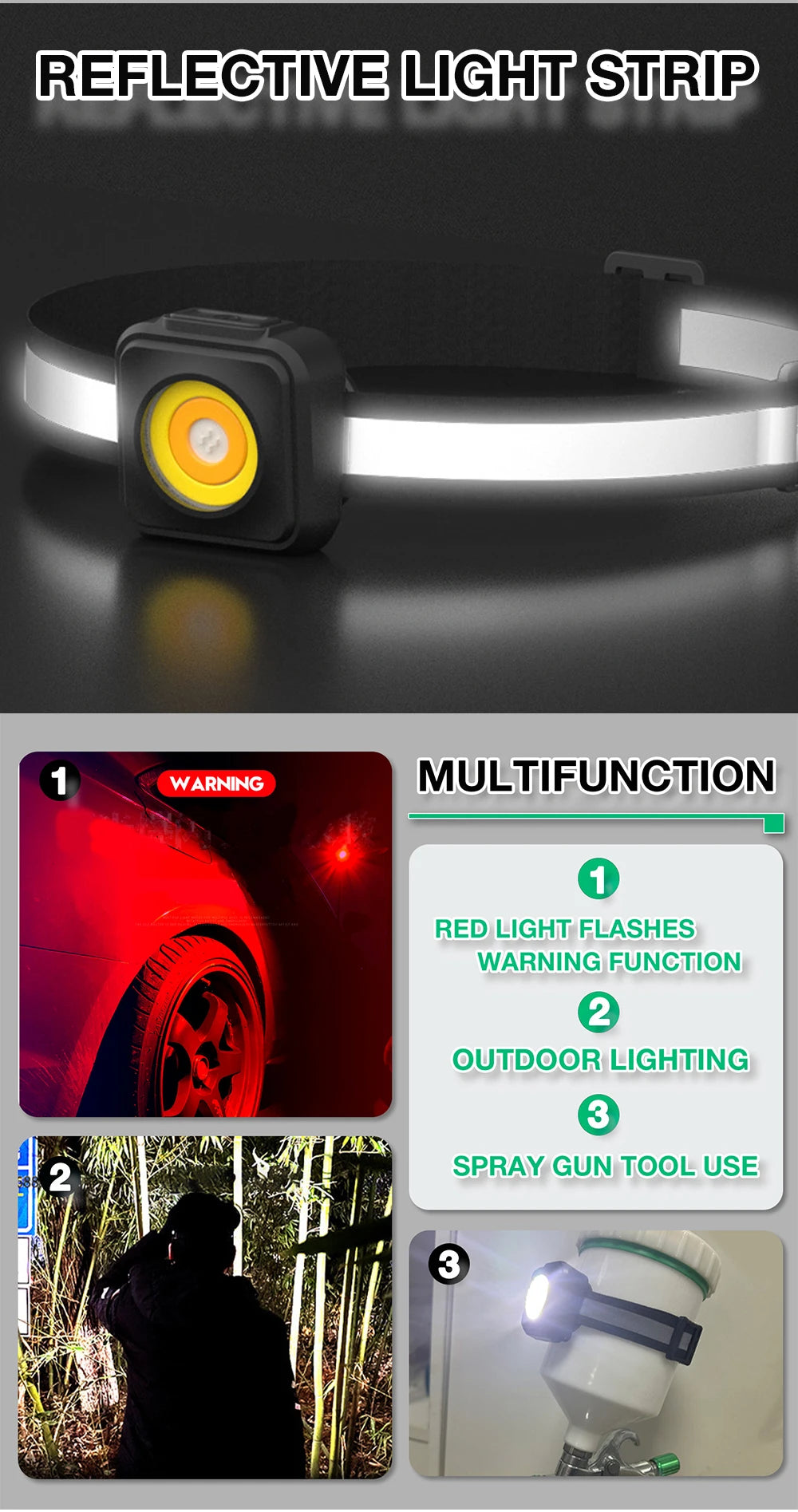 Rechargeable LED Spray Gun Light for Automotive Painting - 9