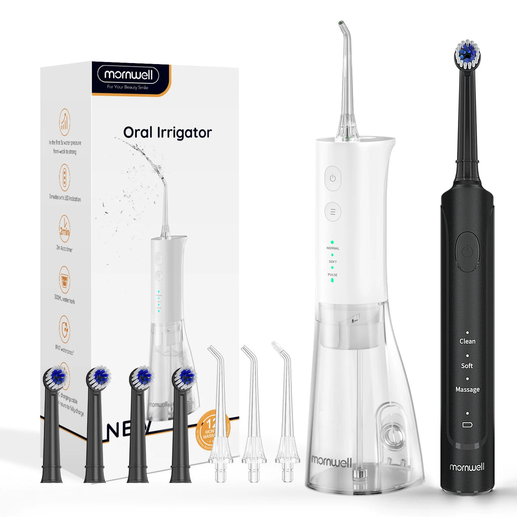 Electric Toothbrush and Water Flosser Dental Care Set