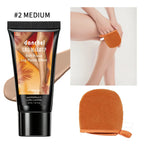 Waterproof Leg and Body Foundation with Application Glove