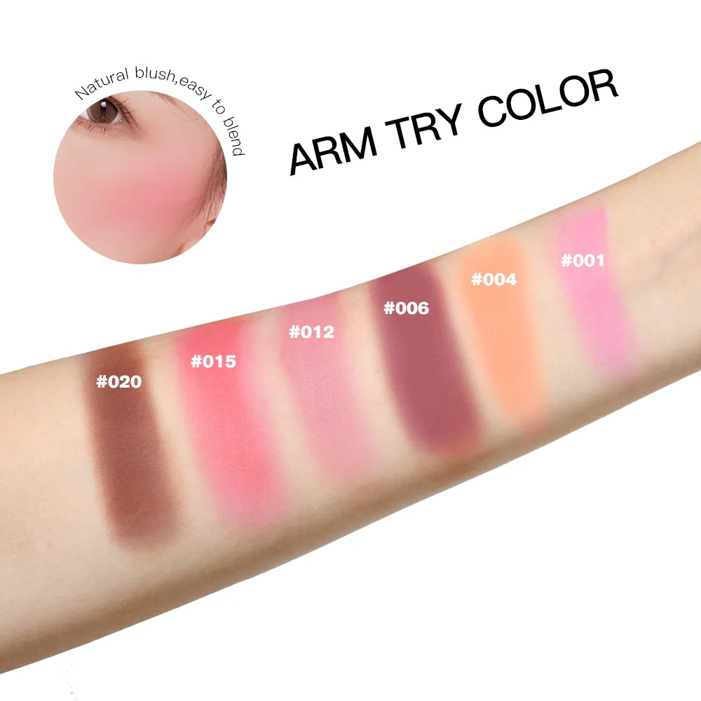 Matte Embossed Blush Palette with Application Brush