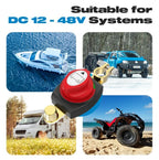12V-48V Battery Disconnect Rotary Switch for Car RV Boat and Truck