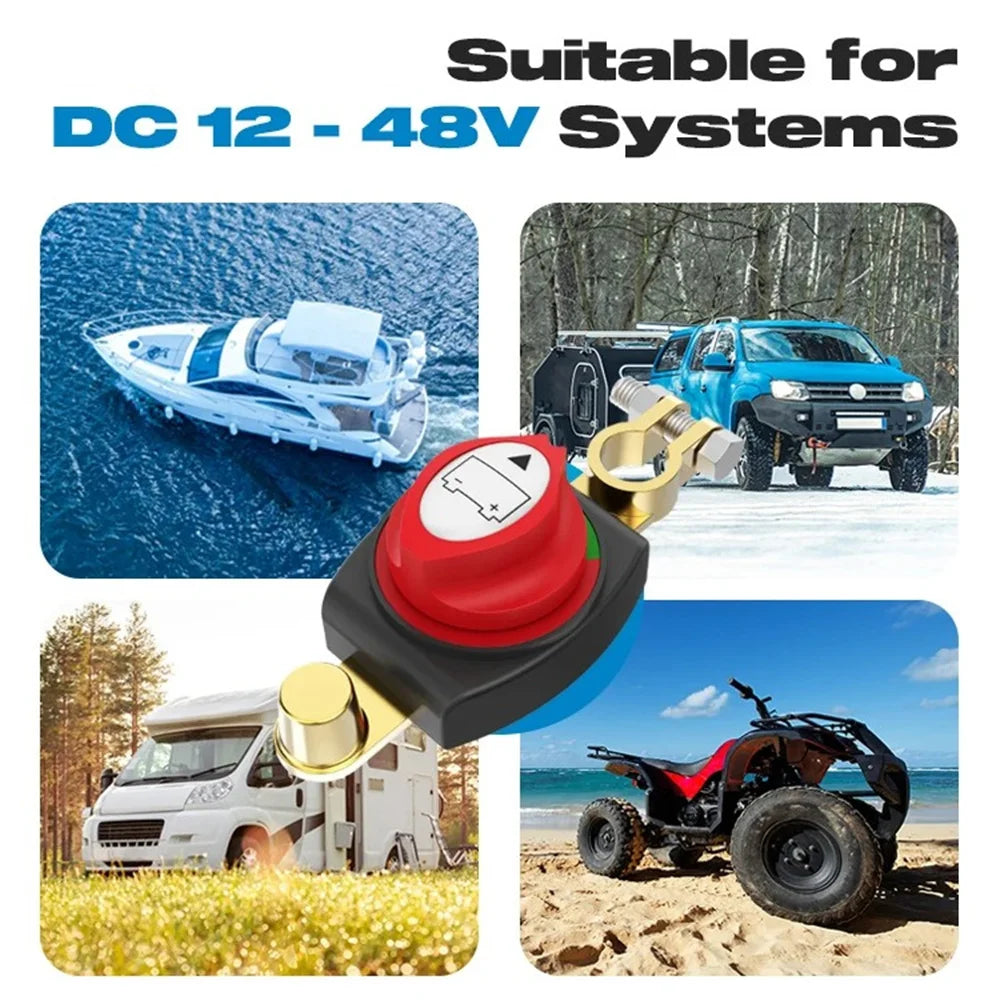12V-48V Battery Disconnect Rotary Switch for Car RV Boat and Truck