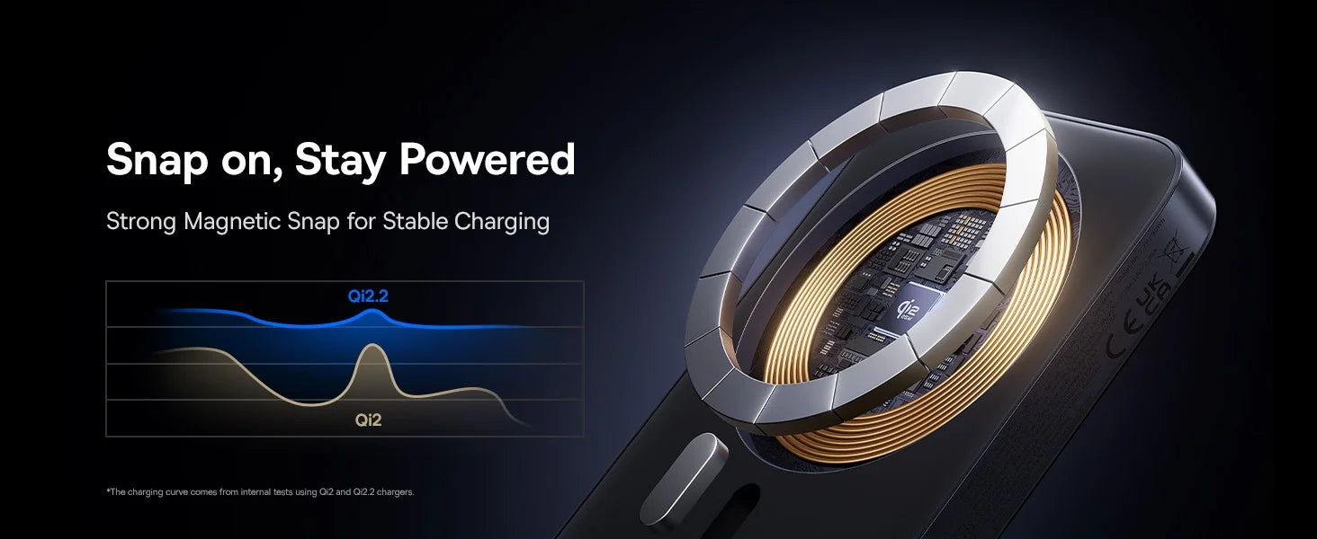 10000mAh Magnetic Wireless Power Bank with Built-In USB-C Cable - 9