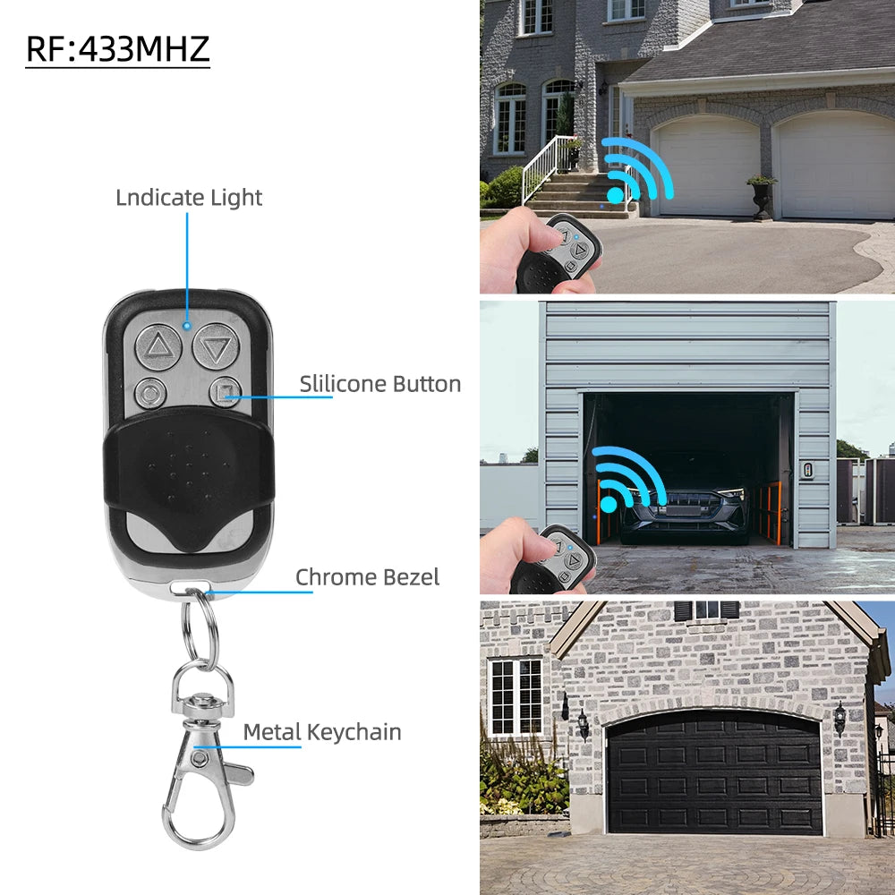 4 Channel 433MHz Wireless Cloning Remote Control for Gates and Doors