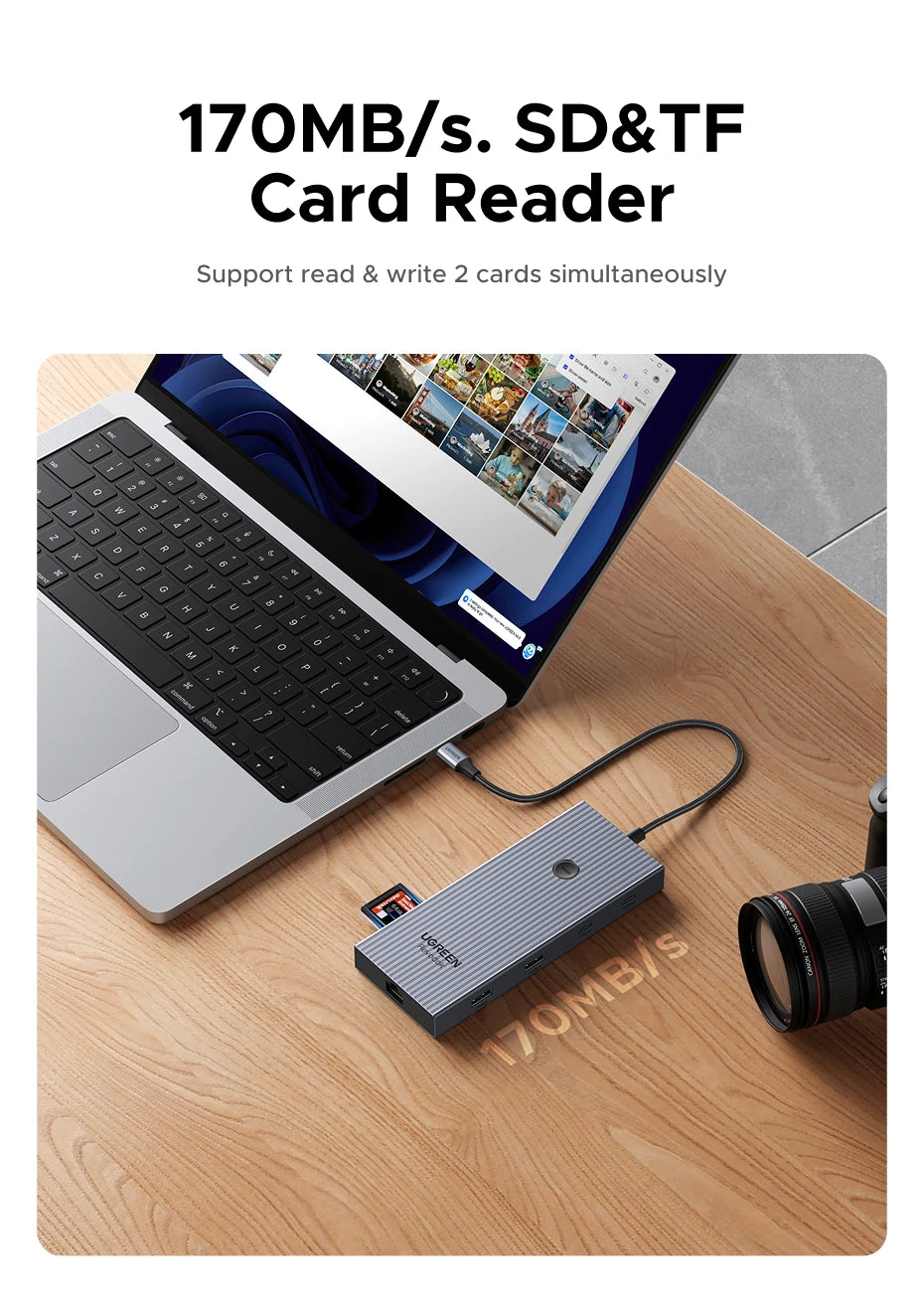 9-in-1 USB-C Hub with 4K 60Hz HDMI and 100W PD Charging