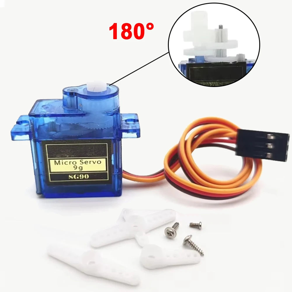 10PCS SG90 9G Micro Servo Motor for RC Robot Arm 180 or 360 Degree
