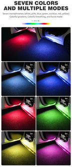 Magnetic LED Car Door Welcome Light with USB Charging and Auto Sensor