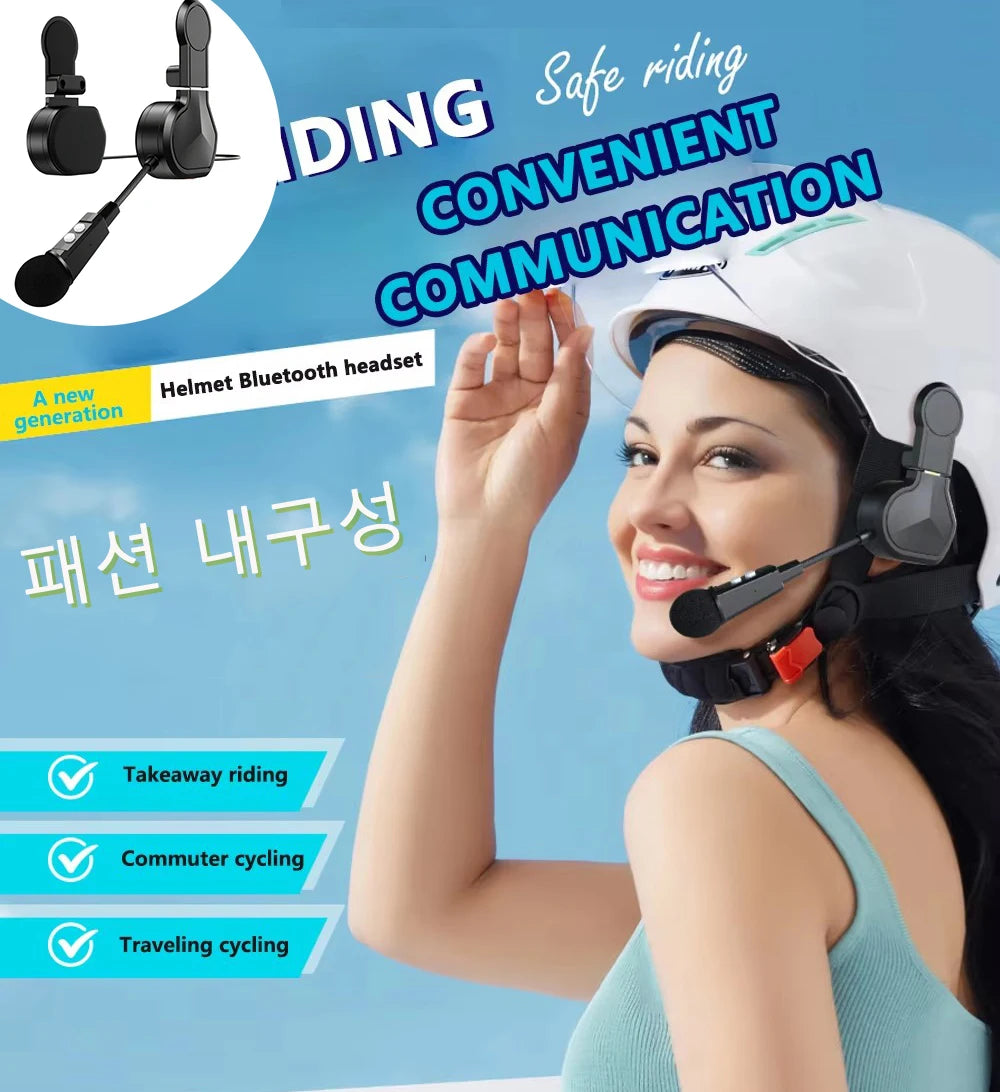 Wireless Bluetooth Motorcycle Helmet Headset with Integrated Microphone