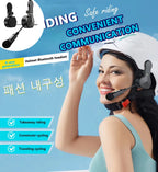 Wireless Bluetooth Motorcycle Helmet Headset with Integrated Microphone