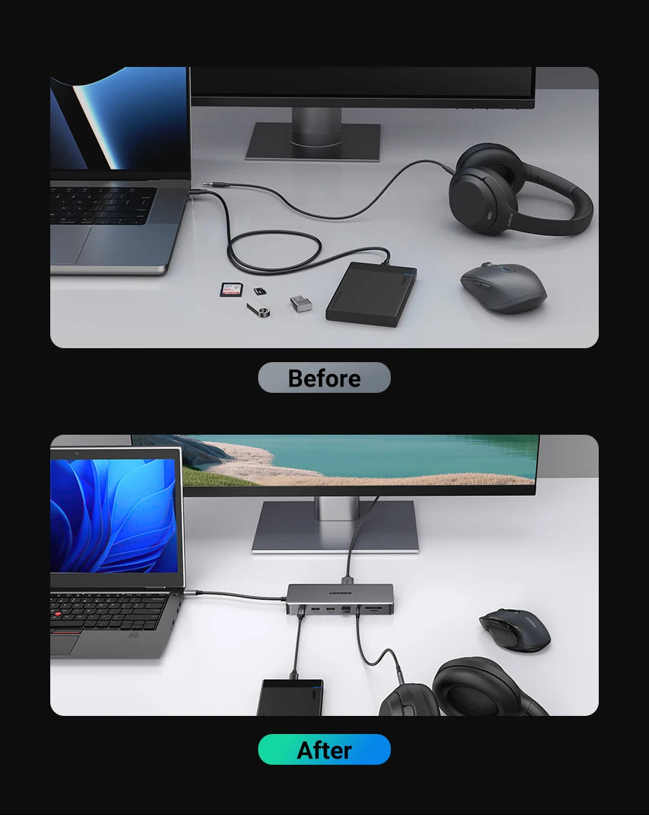 13-in-1 Triple Display USB-C Docking Station with 4K 60Hz Support