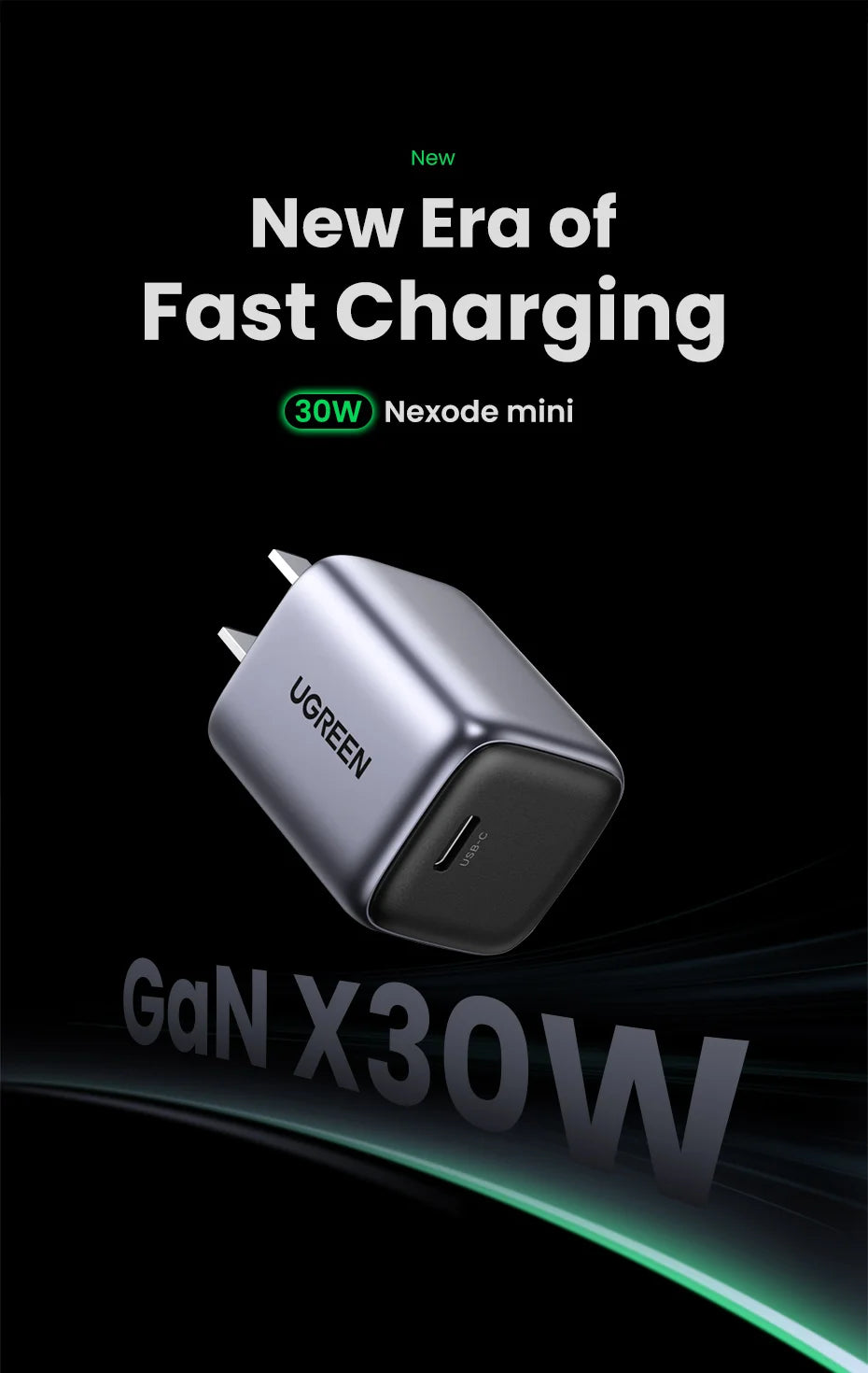 30W GaN USB-C Fast Charger with 100W Charging Cable - 7