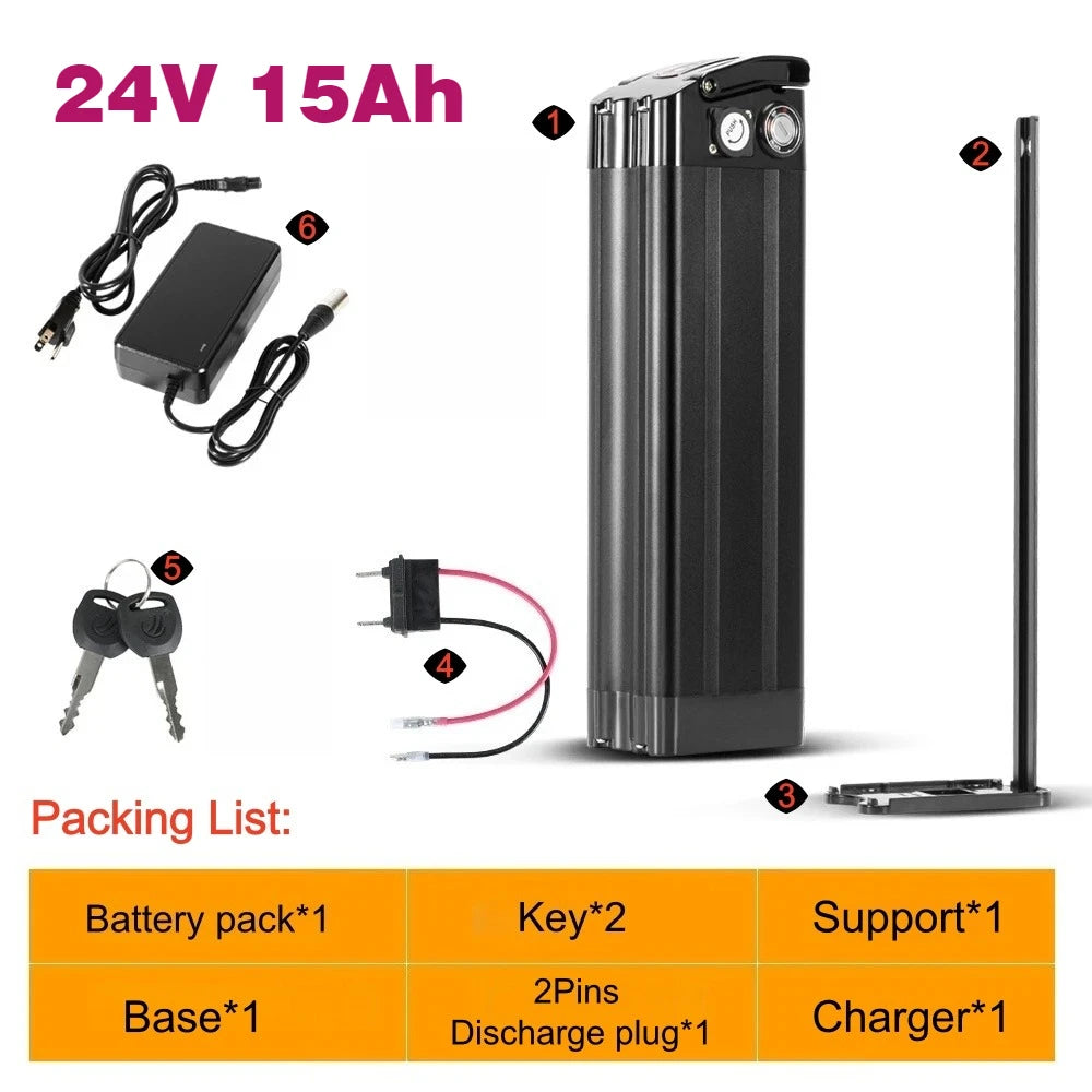 Silverfish E-Bike Lithium Battery Pack for 36V 48V Electric Bicycles