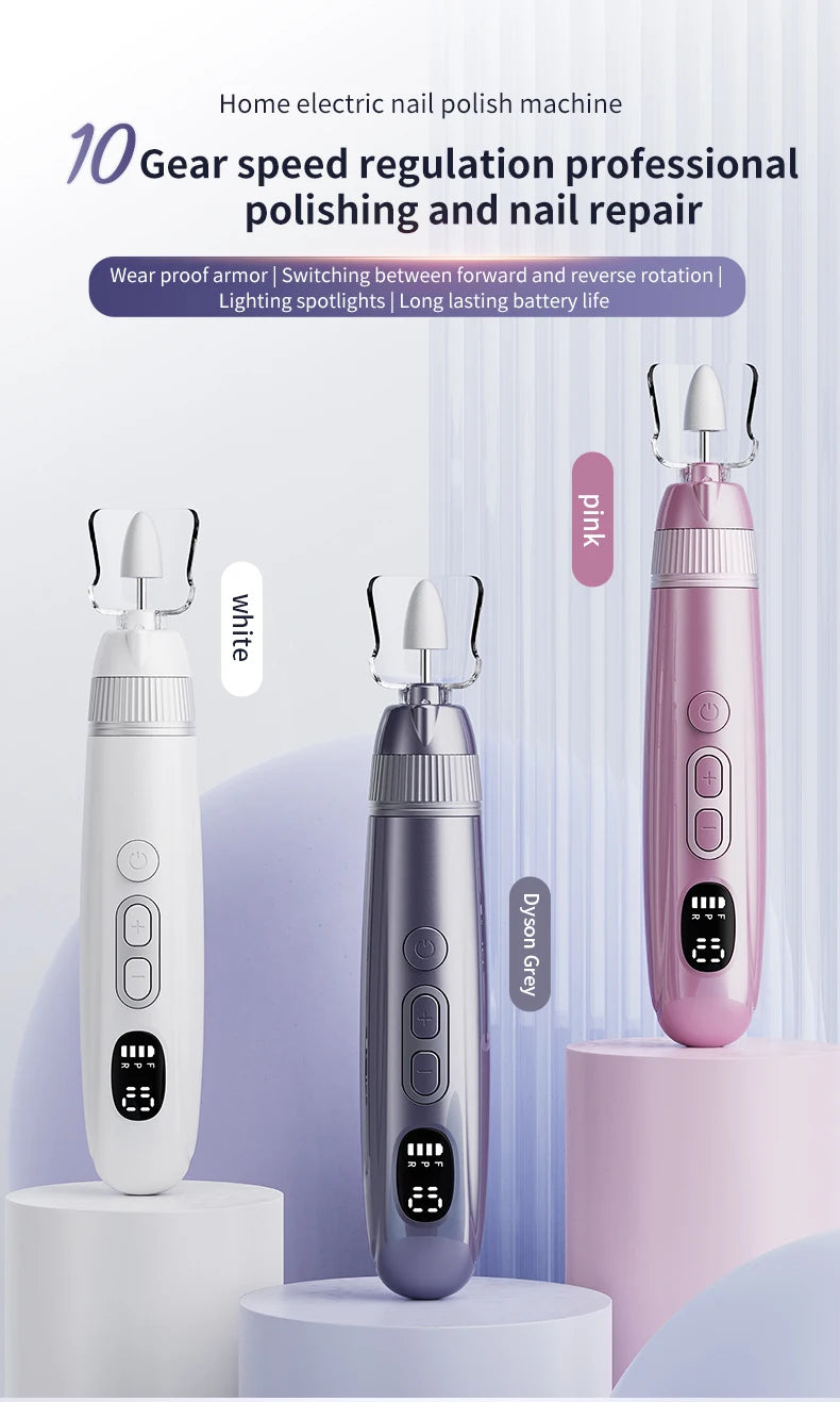 Electric Cordless Nail Drill for Manicure and Pedicure
