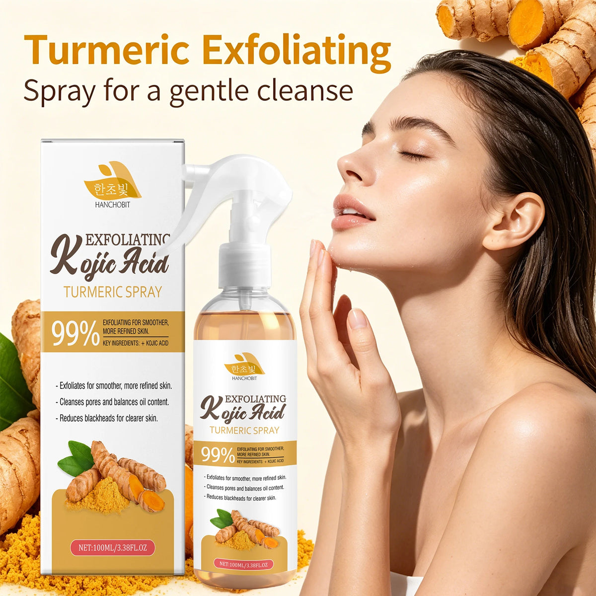 Kojic Acid Turmeric Facial Exfoliating Spray