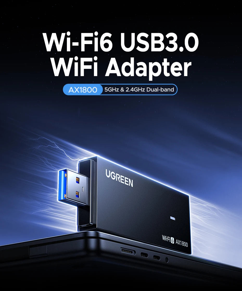 AX1800 WiFi 6 USB 3.0 Dual-Band Wireless Network Adapter for PC - 7