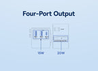 6-in-1 Universal Travel Adapter with 45W Fast Charging and Cable