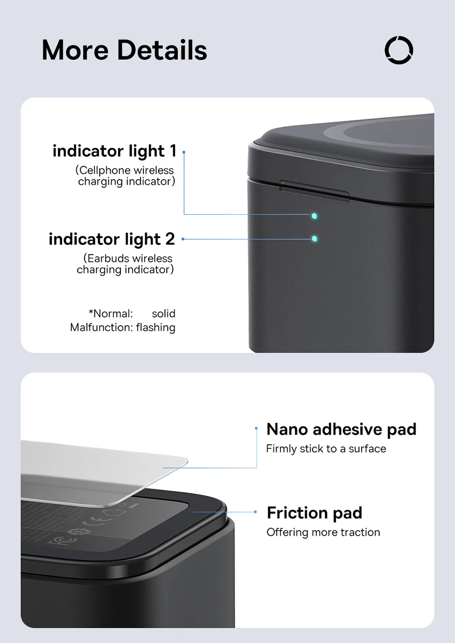 25W 2-in-1 Magnetic Wireless Charging Station for Smartphones