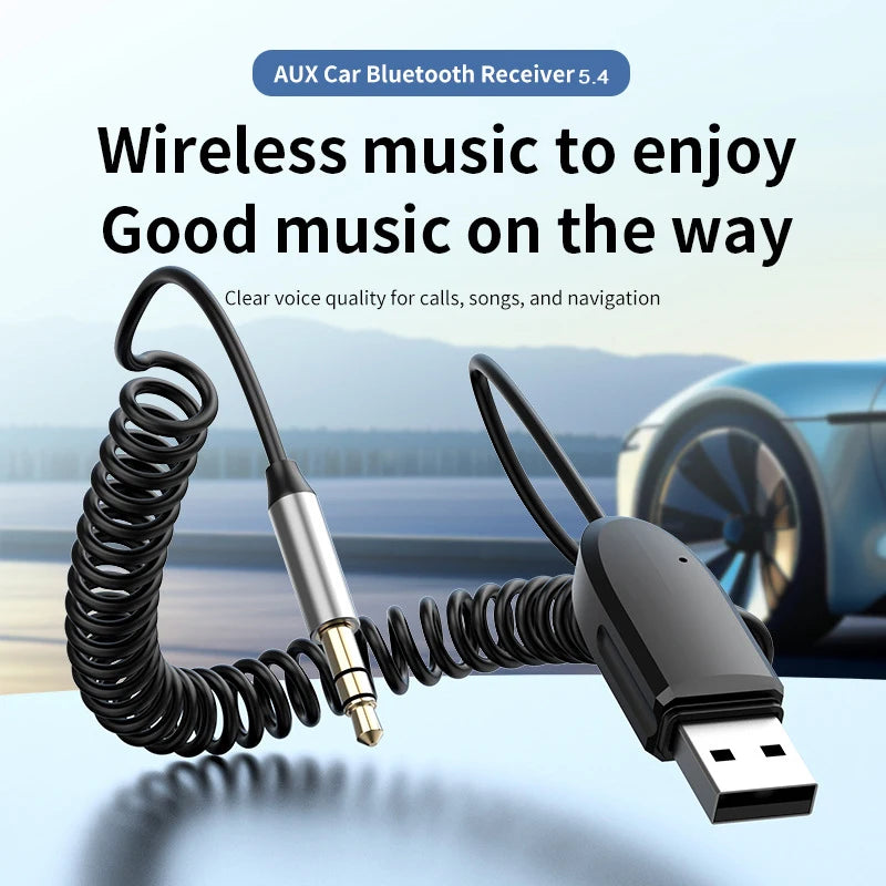 Bluetooth 5.4 AUX Audio Receiver for Car Stereo and Home Speakers