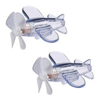2pcs Wind Powered LED Airplane Decor for Motorcycle Car and Bicycle
