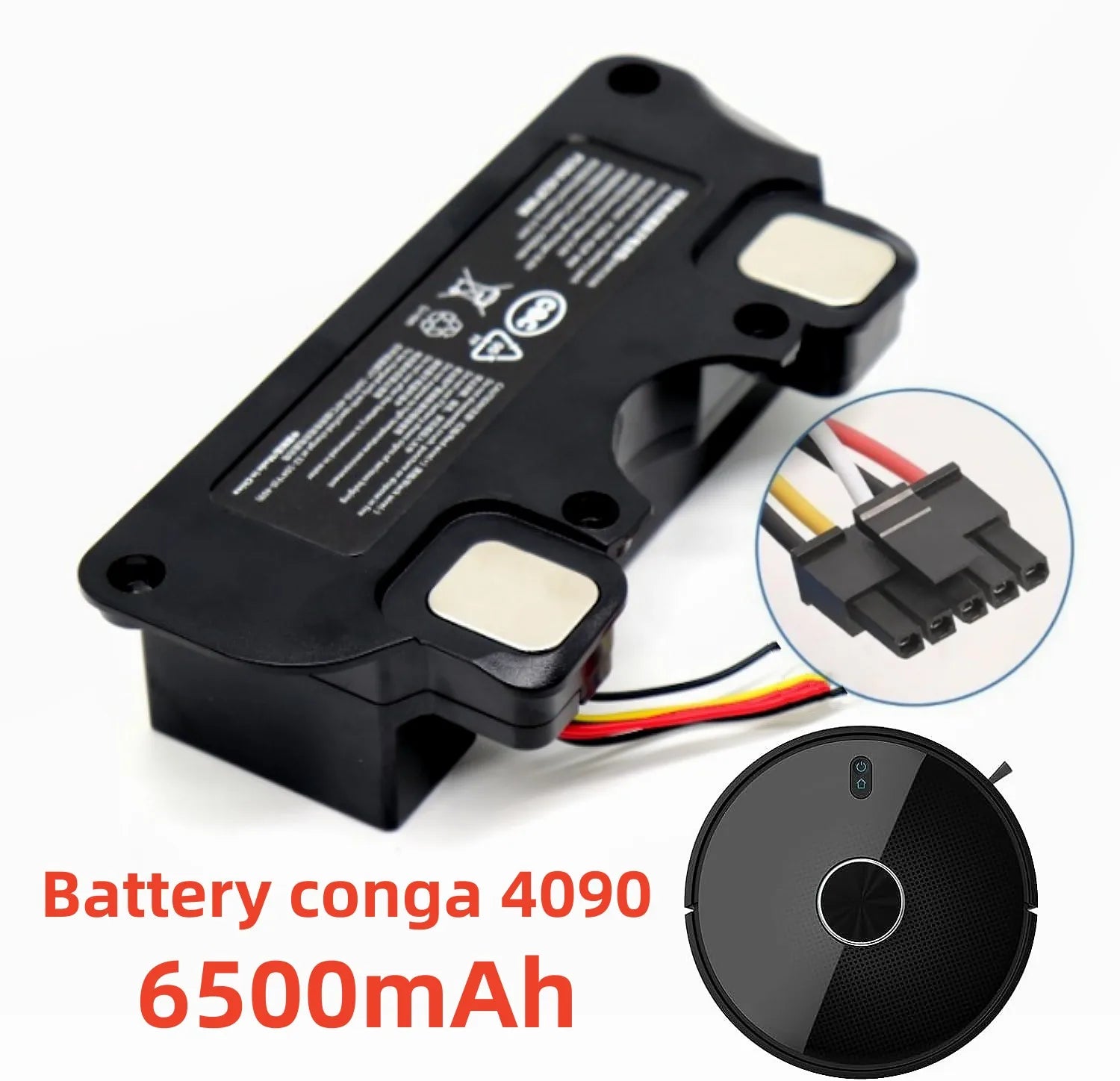 6500mAh Replacement Battery for Conga 4090 4490 4590 4690 Robot Vacuum - 3