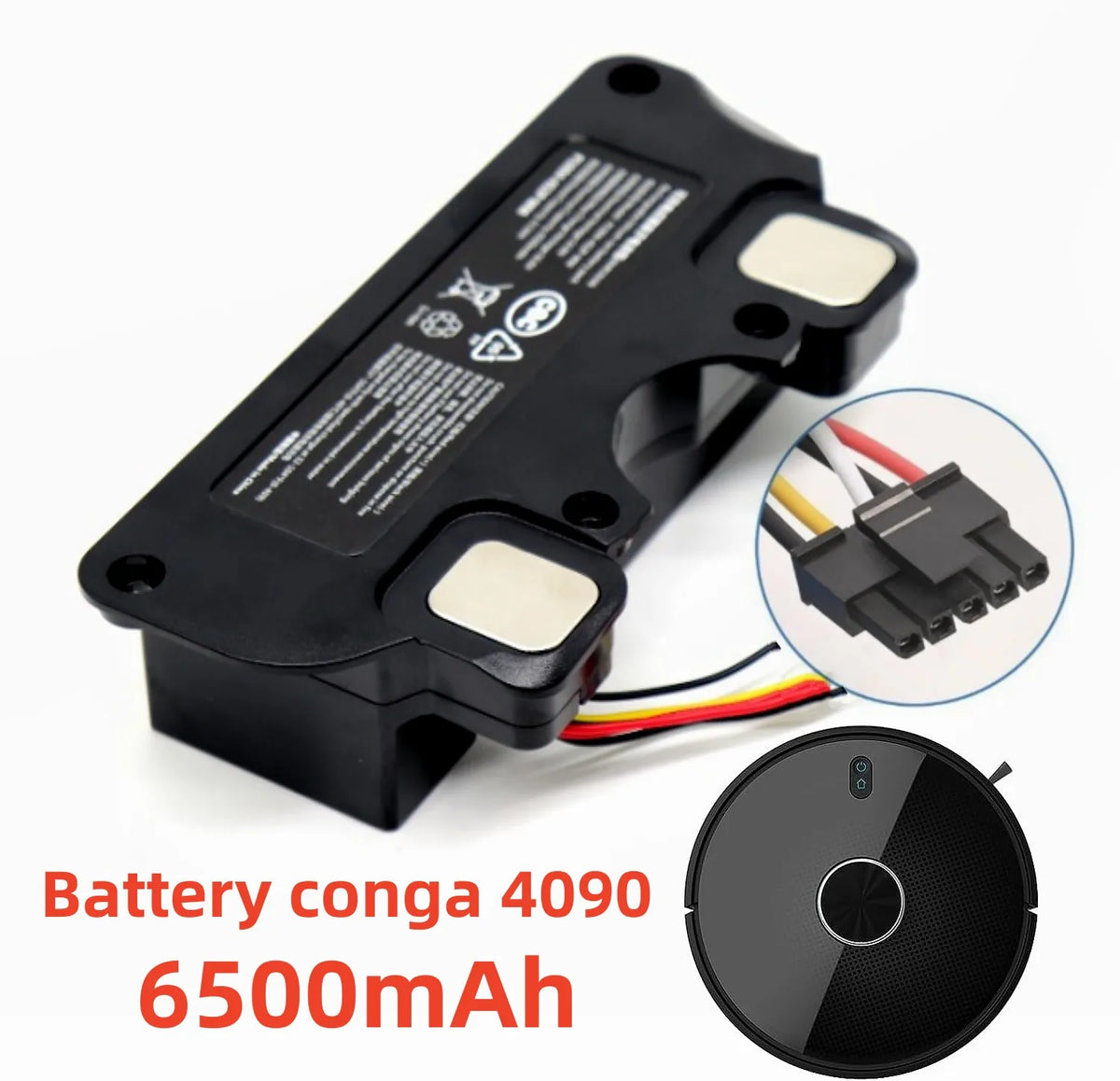 6500mAh Replacement Battery for Conga 4090 4490 4590 4690 Robot Vacuum
