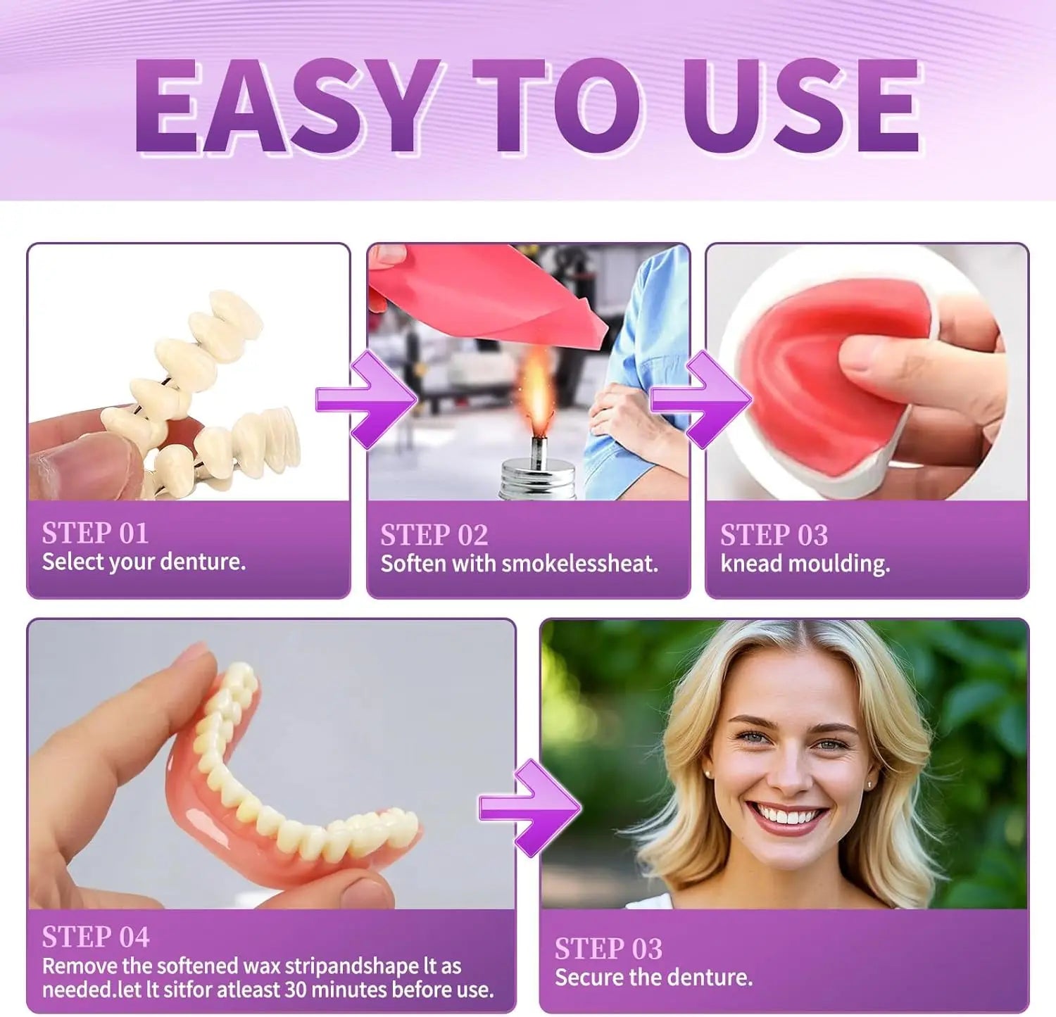 Silicone Cosmetic Dentures for Smile Enhancement - 5