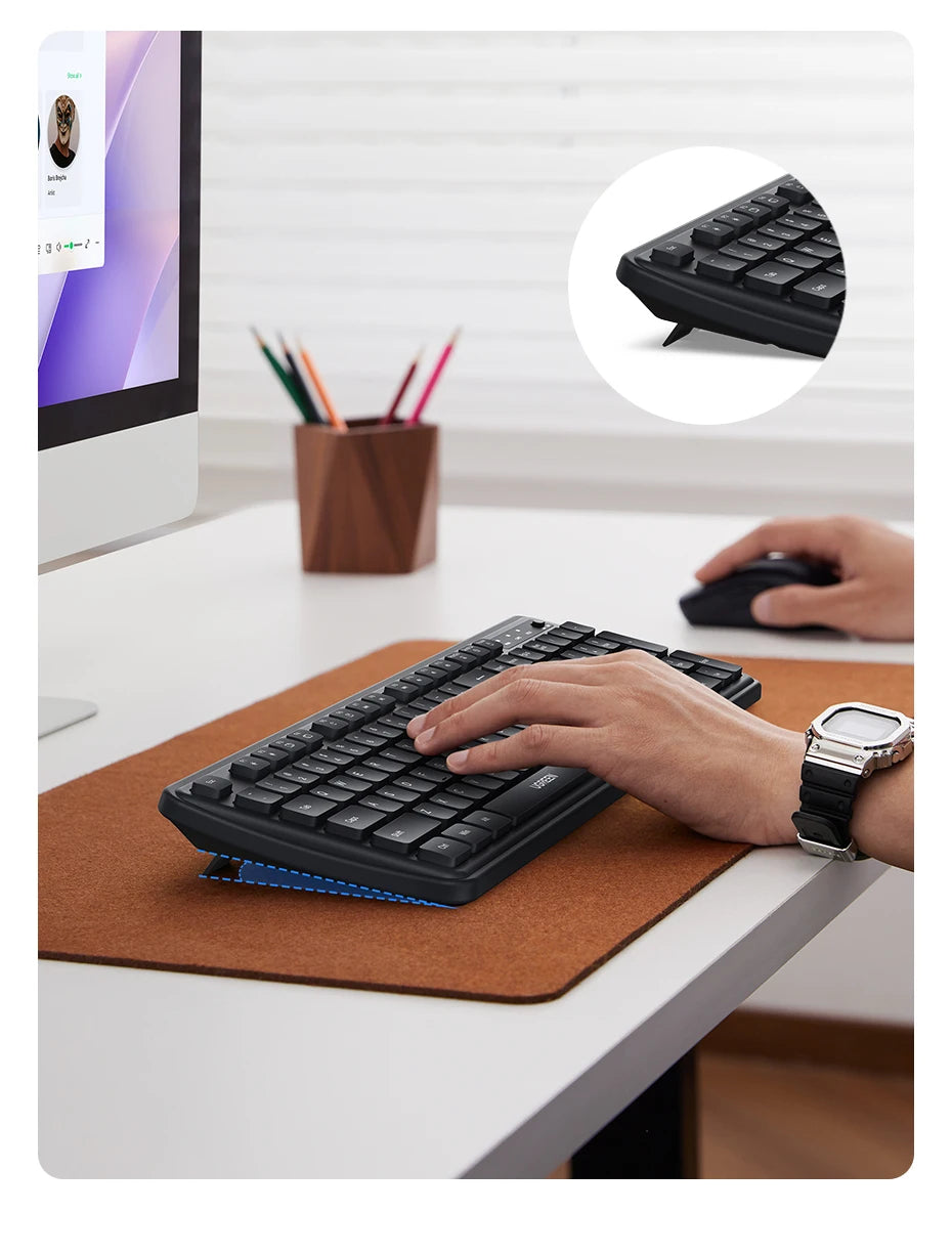 Ultra-Slim 2.4G Wireless 104-Key Full-Size Keyboard - 12