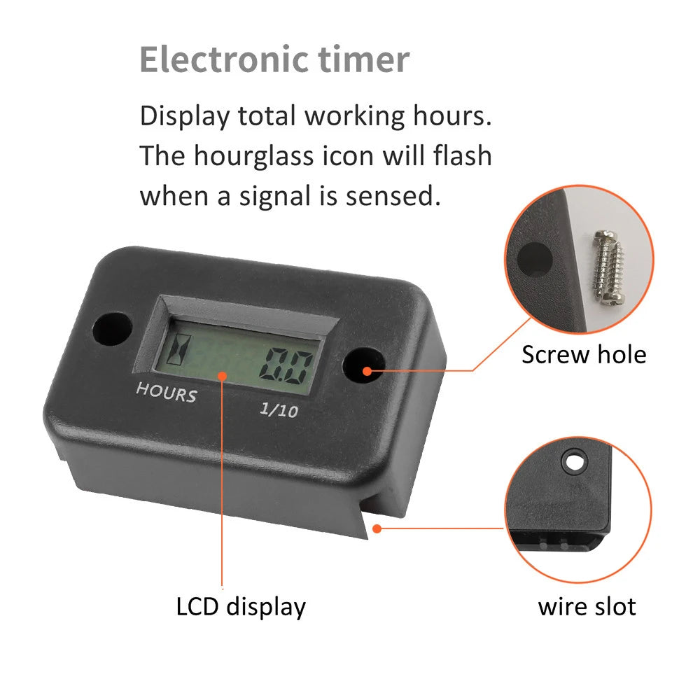 Digital Inductive Hour Meter for Gas Engines - 12