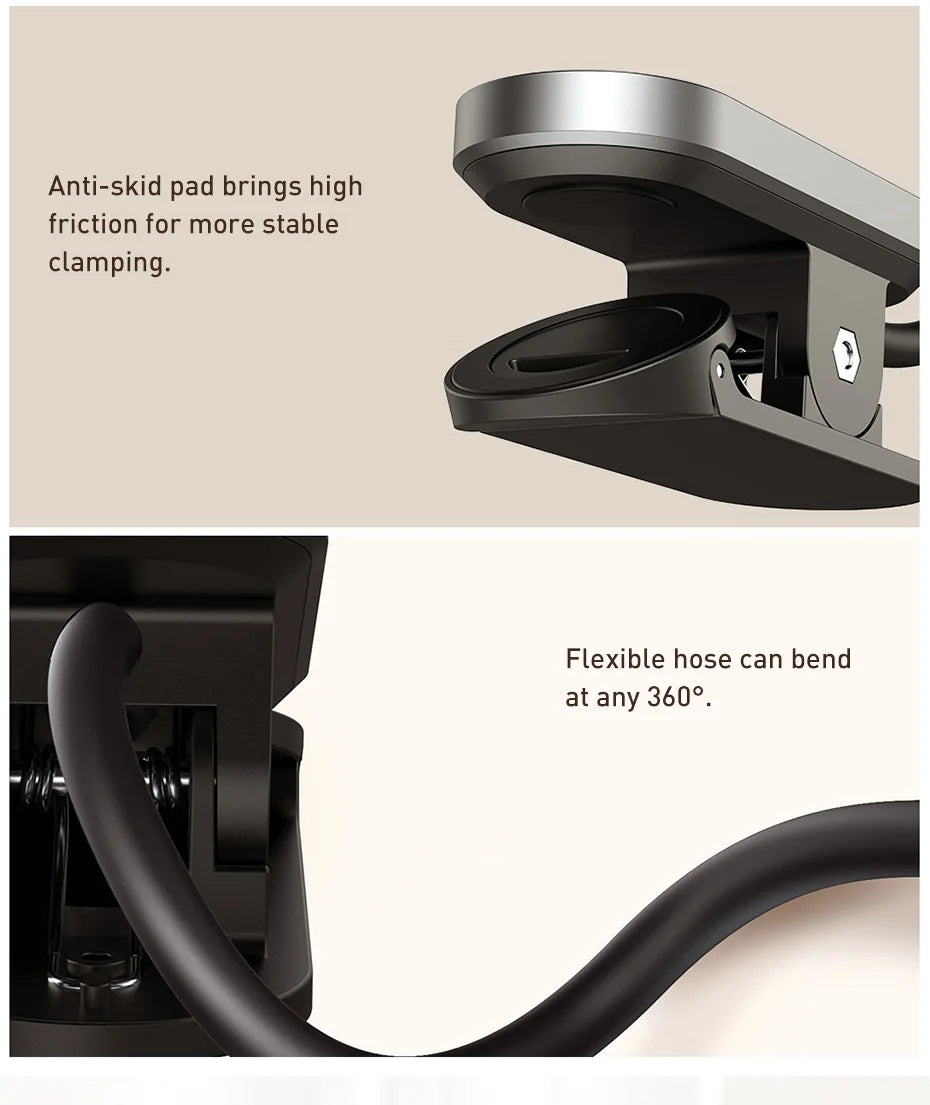 Rechargeable LED Clip-On Desk Lamp for Reading and Bedside