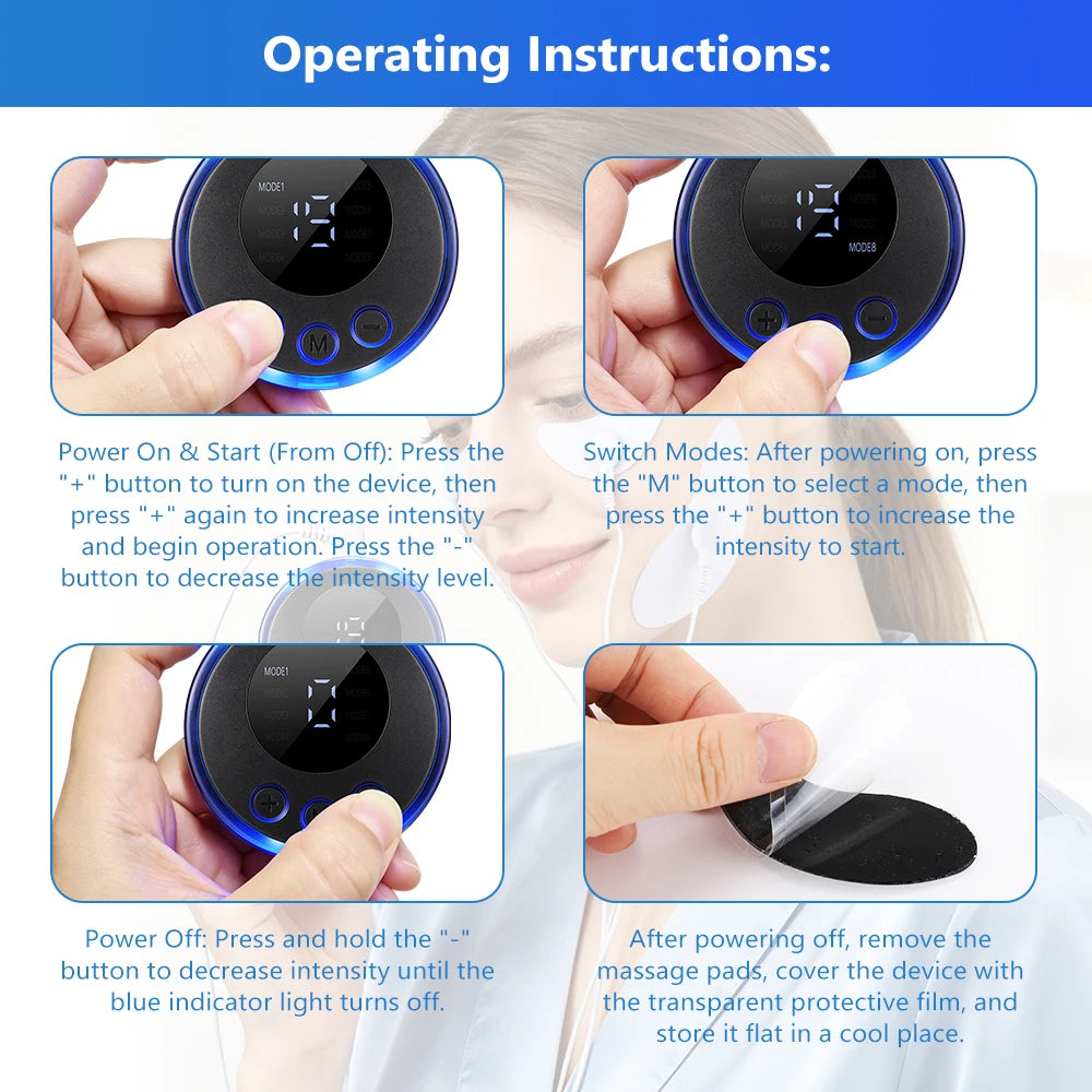 Electric Facial and Eye Massage Beauty Device