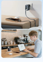 100W GaN Fast Charger with Retractable USB-C Cable