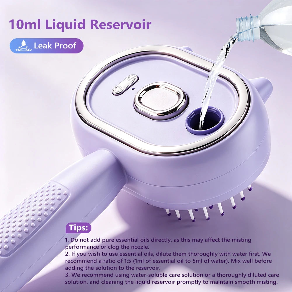 Electric Mist Spray Massage Hair Brush