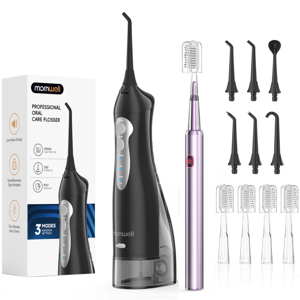 Portable Water Flosser and Electric Toothbrush Dental Care Set