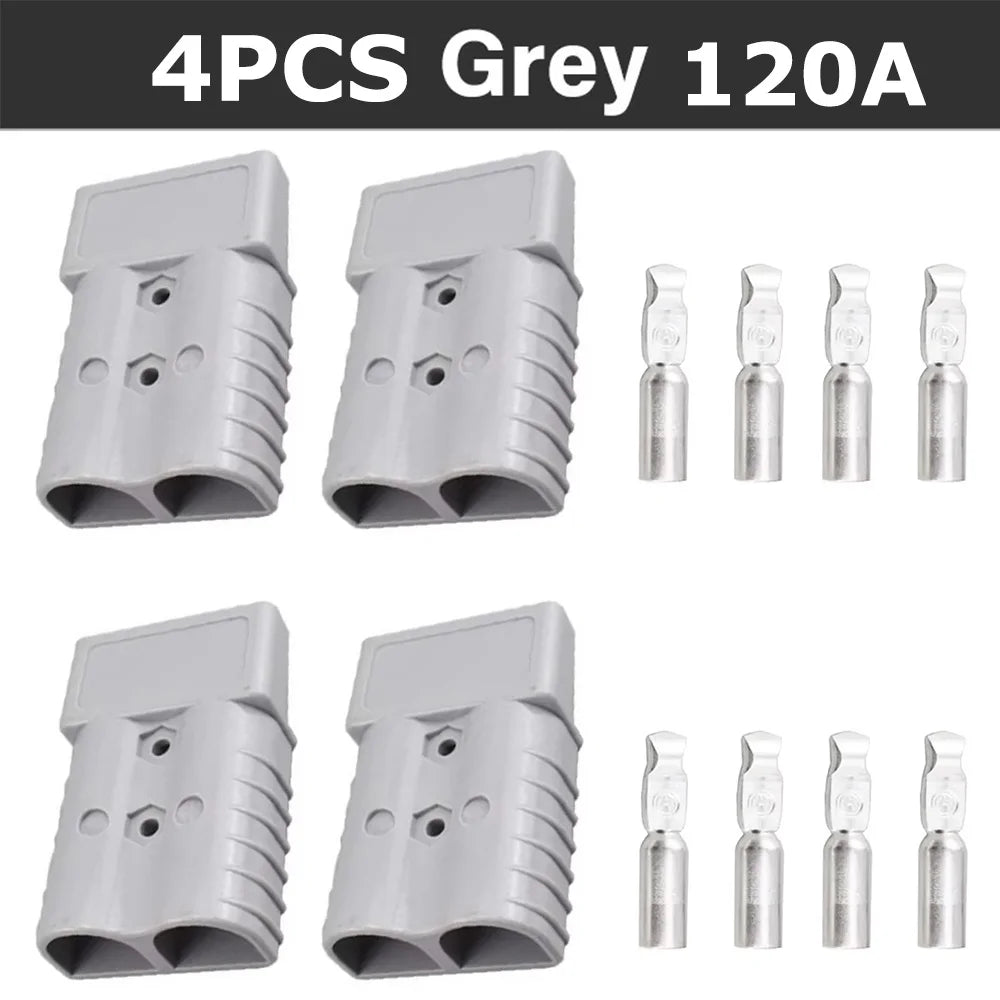 50A 120A 600V Battery Charging Quick Power Connector Plug Set